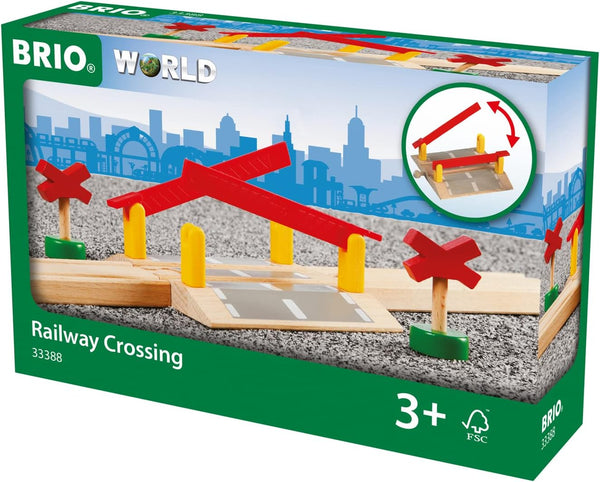 BRIO World 33388-4 Piece Railway Crossing Set | Fun and Interactive Wooden