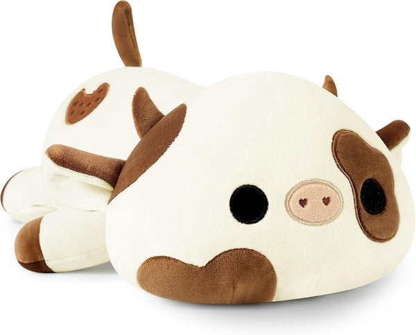 Onsoyours Cute Cow Plushie, 12" Soft Cookies Cow Squishy Plush Animal Toy Pillow for Kids