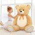 MorisMos Teddy Bear Stuffed Animal, 4FT Giant Tan Plush Toy, Soft Big Bear for Gifts