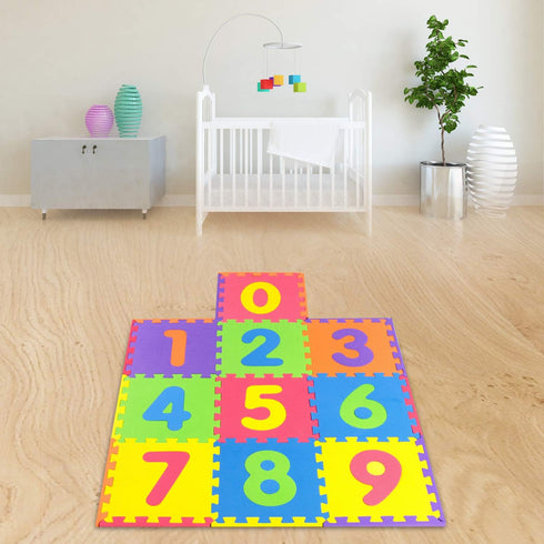 pete's choice 0 9 10 Safe Non Toxic Numbers Mat - Thick & Soft to Flooring Mat, Tiles | Early Math Learning | Kids