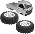 55mm/2.2in 1/10 Scale Rubber Tires & Wheel Rims AntiSkid for D12 Model Parts (Silver S)