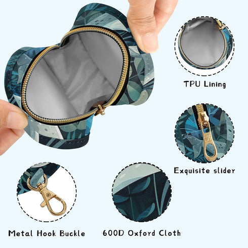 YETTASBIN Dolphin Portable Pacifier Holder Case with Metal Hook Buckle & Zipper for Diaper Bag and Stroller, Versatile