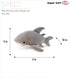 DolliBu Shark Plush - Super Soft Gray Marine Shark, Realistic Ocean Animal Plush Toy for Kids, 6 Inches