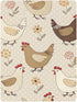 CZXW 52" 28" Netural Hens Crib Sheets Fitted x Natural Cotton Soft & Breathable for Baby Crib Mattress