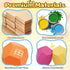 MEGRANATE 39PCS 3+ Montessori Wooden Stacking Rocks Toys Colorful Stacking Stones Building Blocks Games Sensory Toy