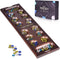 Wooden Mancala Board Game with Magnetic Lock - 48+8 Extra Multi Color Glass Stones, Folding Set for 2 Players, Ages 6+