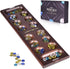 Wooden Mancala Board Game with Magnetic Lock - 48+8 Extra Multi Color Glass Stones, Folding Set for 2 Players, Ages 6+