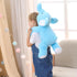 Weighted Elephant Stuffed Animals, 5lbs 27" Blue Plush Hugging Pillow, Soft & Cuddly Toy