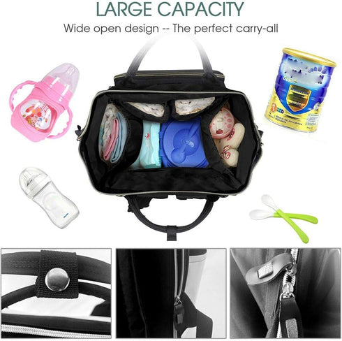 ZQYTGFDC Backpack Cuban flag Multifunctional Nappy - Large Capacity Diaper Bag with Mums & Dads, Travel & Everyday Use