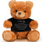 Bear Plush Stuffed Animal Sympathy Gift, Bear Hug Sign Clothing, Comfort Gift for Kids, Condolences Memorial (Brown,