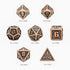 UDIXI 10mm Mini Metal DND Dice Set, 7-Die Small Portable Polyhedral RPG Dice for Dungeons and Dragons (Copper)