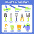 Set Liberty Imports Pull Along Garden Wagon and Gardening Tools Toy Play for Toddlers, Kids with Outdoor Tools, Plant