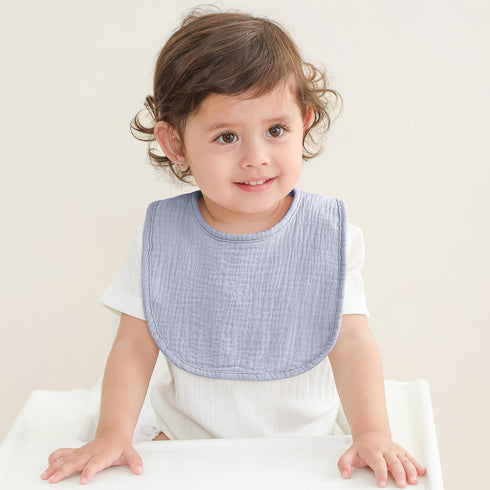 6 Pack Susurration Muslin Baby Bibs Cotton Baby Drool Bibs,Soft Adjustable Baby Drooling Bibs for Unisex Boys Girls