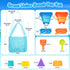 Collapsible Sand Toys - 9pcs Sand Castle Building Kit: Foldable Buckets, Shovels, Molds & Mesh Bag for Kids 3-12
