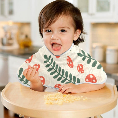 decor gift 4 Pack 22x11in Cotton Baby Burp Cloth Easy Care Forests Mushroom Baby wash Cloth for Unisex boy and Girl