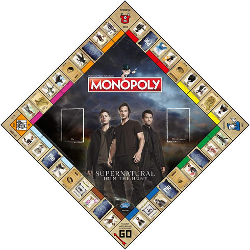 Winning Moves Supernatural Monopoly Board Game, Join the Winchester Brothers, Ages 16 and Up, Grey