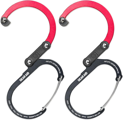 GEAR AID HEROCLIP (Small) Carabiner Gear Clip and Hook, for Hanging Bags,