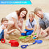 16" Summer 3 Pack- Kids Beach Spades Sand Shovels Toys Gardening Tools Kit Sandbox Sturdy Scoop Durable Wood Handle ABS