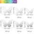 Outus 120 Pieces Sequined Silver 3D Layered Butterfly Wall Decor, Removable Stickers for Birthday Cake Crafts