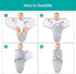 Biloban Baby Swaddles 0-3 Months - Warm Quilted Adjustable Swaddle Blanket for Boy Girls, Lovely Grey Hearts