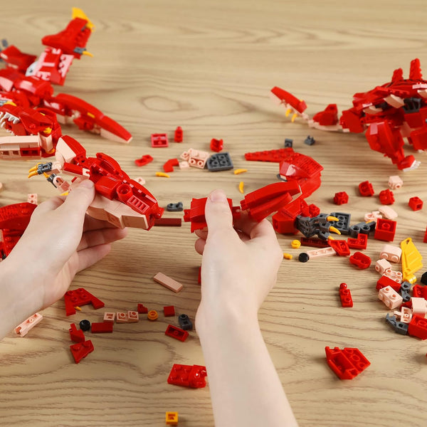 287PCS STEM 3 in 1 Dinosaurs Building Kits, Educational Toys for Kids Age 6-10, Best Gifts for Boys