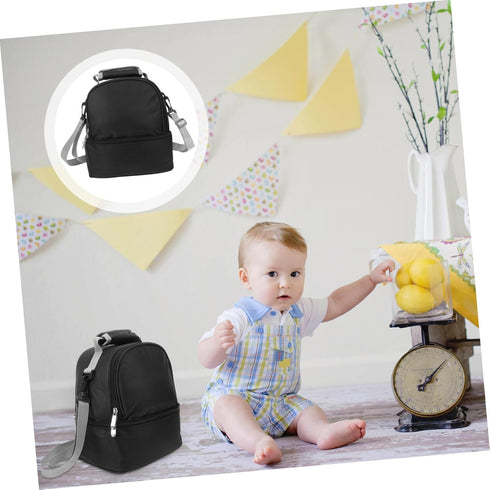 Toddmomy Portable Bottle Storage Bag Insulated Cooler for Breastmilk Food Multi-functional Nursing Bottle Container