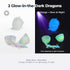 MiniMythos Toys 12 Pack 3D Set, Printed Dragon Eggs with Dragons Inside, Mini Articulated Crystal Dragon Figures