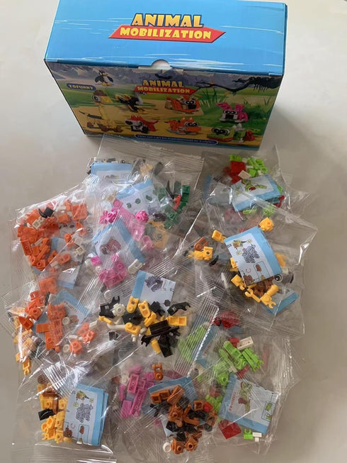 Zofunny 30 Packs Sets 4+ Building Blocks Party Favors for Kids, Mini Animals Building Block for Classroom Prizes
