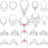 Sumind Doll Accessories Jewelry Set 20 Pieces, Doll Necklace Crown Play Set, Includes 10 Necklaces & 10 Crowns for 11.5
