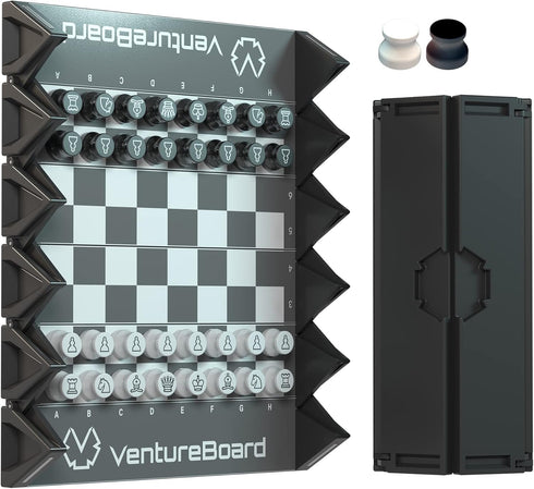 6 Inches Magnetic Unique Chess Set Board Game, Portable Travel Folding Board with 2 Extra Queens