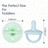 0-18 Set 6 3 Sweet Child Pacifiers Months, of Ultra-Light Silicone Binkies with Collapsible Handle & Air Holes