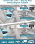 HUBOOK 7" 1080P 2 Dual Baby Car Camera, Split Screen Baby Car Monitor with Night Vision, Rear Facing Car Seat Camera