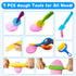 Gerute 28Pcs Dough and Clay Play Tools Kit for Kids, Modeling Clay Accessories with Animal Cutters, Rolling Pins