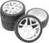 ShareGoo OD 4.09" Rubber 1/8 RC Buggy Tires and 17mm Hex Wheels Rim Compatible with Arrma Typhon Kyosho Losi VRX Redcat