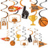 Levfla 35CT Basketball Party Decorations | Hanging Swirls Decoration for Teenagers Birthday, March Madness Sports