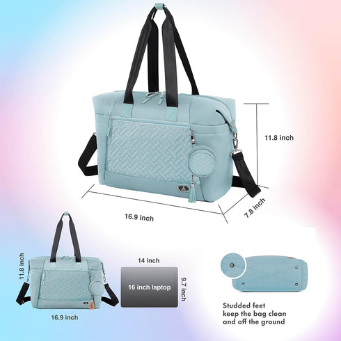 Dikaslon Diaper Bag Tote, Large Travel diaper tote for Mom and Dad, Multifunction baby tote bag for Boys and Girls
