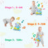 Ryotagift Crinkle,Tummy 0 3 6 9 12+ Baby Bilingual Musical Elephant Stuffed Animals Toys,Infant Early Learning Toy