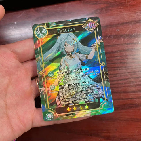 60PCS TCG Deck Cards, 55PCS Ultra Rare Cards, 5 Random UTR, Gilded Text English Version, Kamisato Ayaka ZhongLI