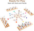 Set 4 12 Set 4 91 12 Set Mexican Train Dominoes with Numbers and Wooden Trays/Racks, Double Dominos Travel with Tiles