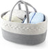 PandaEar Baby Diaper Caddy Organizer for Boys Girls, Portable Cotton Rope Diaper Basket, Travel Change Organizer