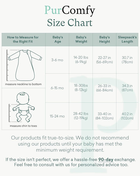 1.0 PurComfy Supersoft Baby Premium Bamboo Viscose Long-Sleeve Wearable Sleeping Bag Sack Blanket TOG