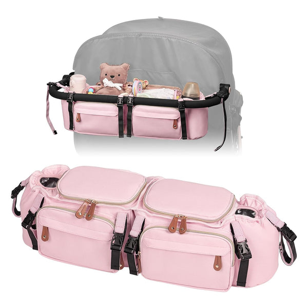 Boomistry Double Stroller Organizer for Bob Duallie and Baby Jogger City Mini