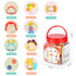 MOONTOY Baby Rattles Teether Set, 9PCS Sensory Toys for 0-12 Month Old Baby Boy Girl, Early Development Gifts