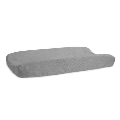 Grey Plush Cover Contoured Changing Pad by Serta Perfect Sleeper