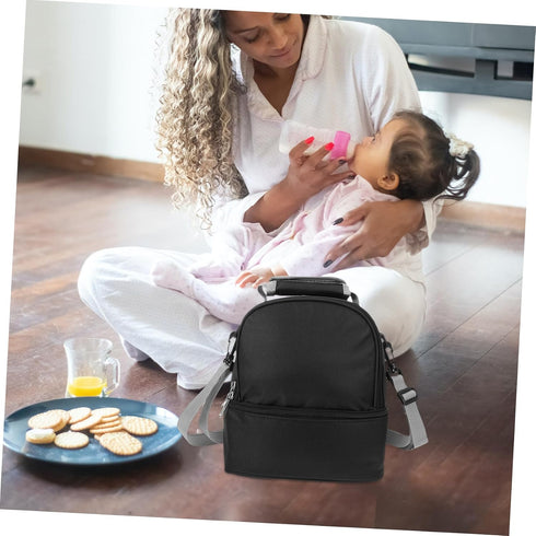 BESTonZON Insulated Bottle Bag for Breast Milk Storage Portable Cooler Tote for Travel Leak Design Easy-clean Lining