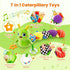 0-12 10 Tummy gogonova Baby Musical Caterpillar Toy Months, Washable Teething Rattle with Kids Songs, Infant Time Toy