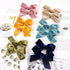 Yxiang 24PCS Velvet Hair Clips and Barrettes for Baby Girls, 4 inches Hair Bows, Non Slip Barrettes for Toddlers