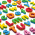 192 Pcs Magnetic Letters and Numbers Foam Set, 9 Color Alphabet Magnets Gift for Preschool Kids Educational Toy
