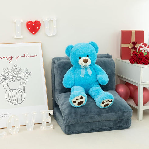 3 36 inches HollyHOME ft Teddy Bear Stuffed Animal Big Teddy Bear Soft Plush Toy for Girlfriend Kids Lake Blue