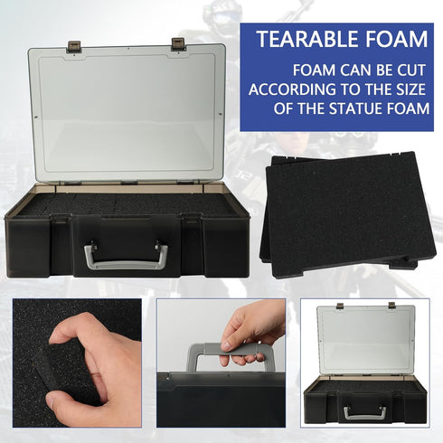 Portable Miniature Figure Storage & Carrying Case, 4 Foam Layers fits 108 Infantry Minis & Pick & Pluck for Large